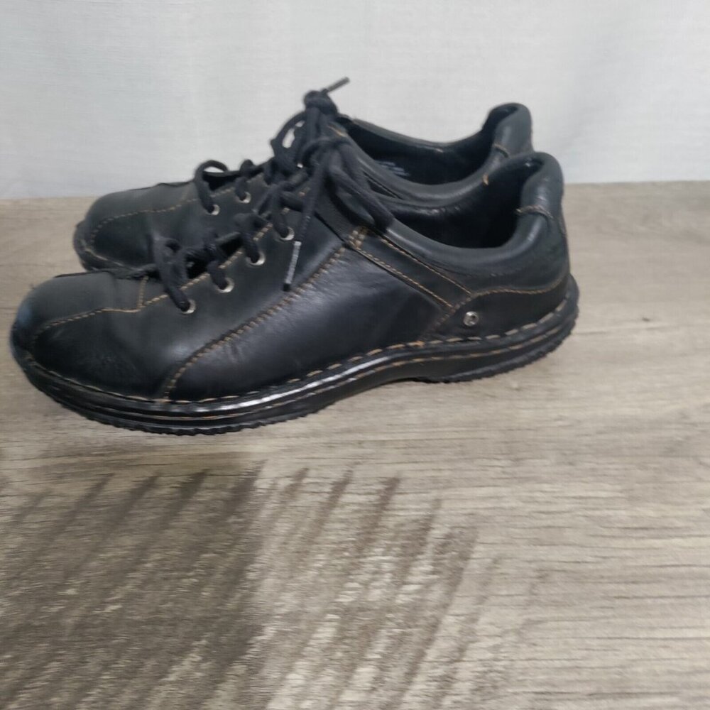Born Womens Monona Black Leather Sneakers Size 9.5
